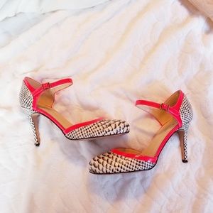 Kate spade faux snake skin pumps